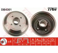 Тормозной барабан TRW DB4301 DB4301 TRW - купить в магазине запчастей по Украине