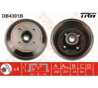 Тормозной барабан TRW DB4301B DB4301B TRW - купить в магазине запчастей по Украине