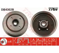 Тормозной барабан TRW DB4302B DB4302B TRW - купить в магазине запчастей по Украине
