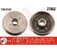 Тормозной барабан TRW DB4340 DB4340 TRW - купить в магазине запчастей по Украине