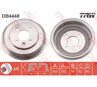 Тормозной барабан TRW DB4448 DB4448 TRW - купить в магазине запчастей по Украине