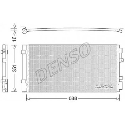 Конденсатор, кондиционер DCN23034 DENSO - купить в магазине запчастей по Украине