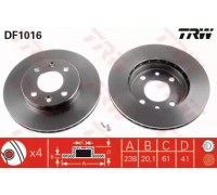 Тормозной диск TRW DF1016 DF1016 TRW - купить в магазине запчастей по Украине