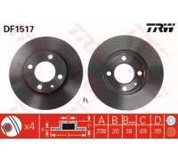 Тормозной диск TRW DF1517 DF1517 TRW - купить в магазине запчастей по Украине