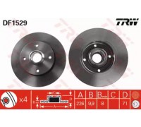 Тормозной диск TRW DF1529 DF1529 TRW - купить в магазине запчастей по Украине