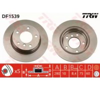 Тормозной диск TRW DF1539 DF1539 TRW - купить в магазине запчастей по Украине