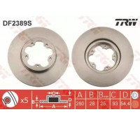 Тормозной диск TRW DF2389S DF2389S TRW - купить в магазине запчастей по Украине