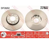 Тормозной диск TRW DF2652 DF2652 TRW - купить в магазине запчастей по Украине