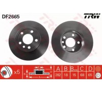 Тормозной диск TRW DF2665 DF2665 TRW - купить в магазине запчастей по Украине