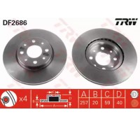 Тормозной диск TRW DF2686 DF2686 TRW - купити в магазині запчастин по Україні