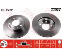 Тормозной диск TRW DF2722 DF2722 TRW - купить в магазине запчастей по Украине