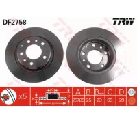 Тормозной диск TRW DF2758 DF2758 TRW - купить в магазине запчастей по Украине