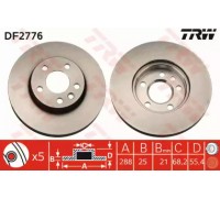 Тормозной диск TRW DF2776 DF2776 TRW - купить в магазине запчастей по Украине