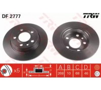 Тормозной диск TRW DF2777 DF2777 TRW - купить в магазине запчастей по Украине