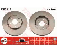 Тормозной диск TRW DF2812 DF2812 TRW - купить в магазине запчастей по Украине