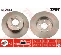 Тормозной диск TRW DF2813 DF2813 TRW - купить в магазине запчастей по Украине