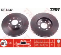 Тормозной диск TRW DF4042 DF4042 TRW - купить в магазине запчастей по Украине