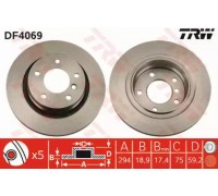 Тормозной диск TRW DF4069 DF4069 TRW - купить в магазине запчастей по Украине