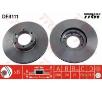 Тормозной диск TRW DF4111 DF4111 TRW - купить в магазине запчастей по Украине