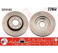 Тормозной диск TRW DF4165 DF4165 TRW - купить в магазине запчастей по Украине