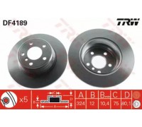 Тормозной диск TRW DF4189 DF4189 TRW - купить в магазине запчастей по Украине