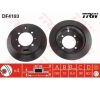Тормозной диск TRW DF4193 DF4193 TRW - купить в магазине запчастей по Украине
