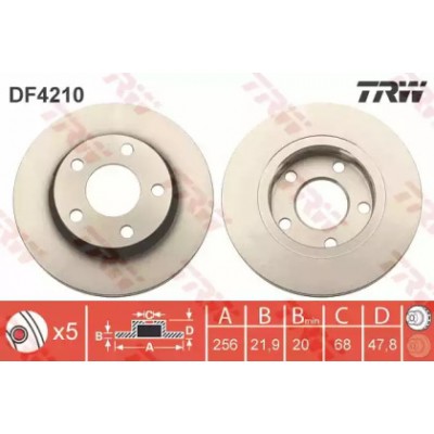 Тормозной диск DF4210 TRW - купить в магазине запчастей по Украине