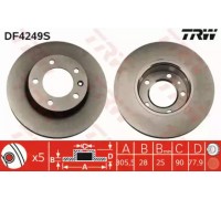 Тормозной диск TRW DF4249S DF4249S TRW - купить в магазине запчастей по Украине