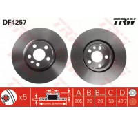 Тормозной диск TRW DF4257 DF4257 TRW - купить в магазине запчастей по Украине