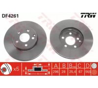 Тормозной диск TRW DF4261 DF4261 TRW - купить в магазине запчастей по Украине