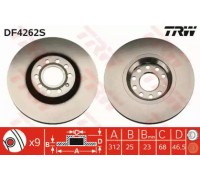 Тормозной диск TRW DF4262S DF4262S TRW - купить в магазине запчастей по Украине