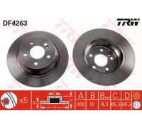 Тормозной диск TRW DF4263 DF4263 TRW - купить в магазине запчастей по Украине