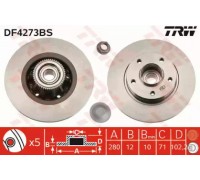 Тормозной диск TRW DF4273BS DF4273BS TRW - купить в магазине запчастей по Украине