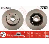 Тормозной диск TRW DF4273S DF4273S TRW - купить в магазине запчастей по Украине