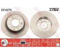 Тормозной диск TRW DF4276 DF4276 TRW - купить в магазине запчастей по Украине