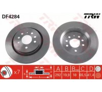 Тормозной диск TRW DF4284 DF4284 TRW - купить в магазине запчастей по Украине