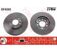 Тормозной диск TRW DF4293 DF4293 TRW - купить в магазине запчастей по Украине