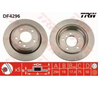 Тормозной диск TRW DF4296 DF4296 TRW - купить в магазине запчастей по Украине