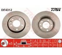 Тормозной диск TRW DF4312 DF4312 TRW - купить в магазине запчастей по Украине