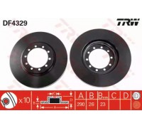 Тормозной диск TRW DF4329 DF4329 TRW - купить в магазине запчастей по Украине