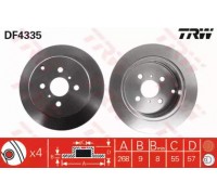 Тормозной диск TRW DF4335 DF4335 TRW - купить в магазине запчастей по Украине