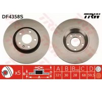 DF4358S TRW - купить в магазине запчастей по Украине