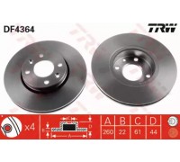 DF4364 TRW - купить в магазине запчастей по Украине