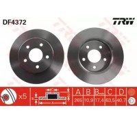 Тормозной диск TRW DF4372 DF4372 TRW - купить в магазине запчастей по Украине