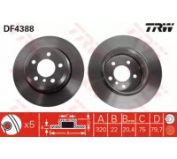 Тормозной диск TRW DF4388 DF4388 TRW - купить в магазине запчастей по Украине