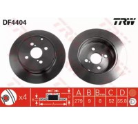 Тормозной диск TRW DF4404 DF4404 TRW - купить в магазине запчастей по Украине