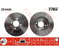 Тормозной диск TRW DF4409 DF4409 TRW - купить в магазине запчастей по Украине