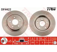 Тормозной диск TRW DF4422 DF4422 TRW - купить в магазине запчастей по Украине