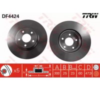 Тормозной диск TRW DF4424 DF4424 TRW - купить в магазине запчастей по Украине