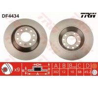 Тормозной диск TRW DF4434 DF4434 TRW - купить в магазине запчастей по Украине